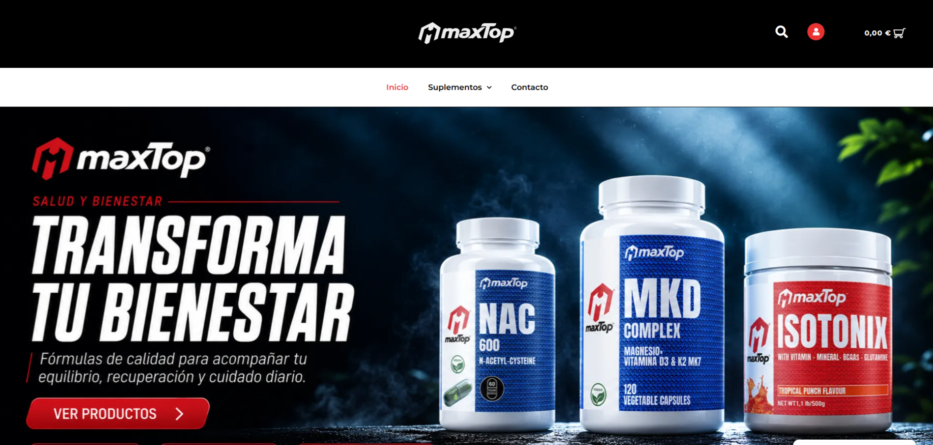 Diseño web MaxTop en Adeje — proyecto Webzalia