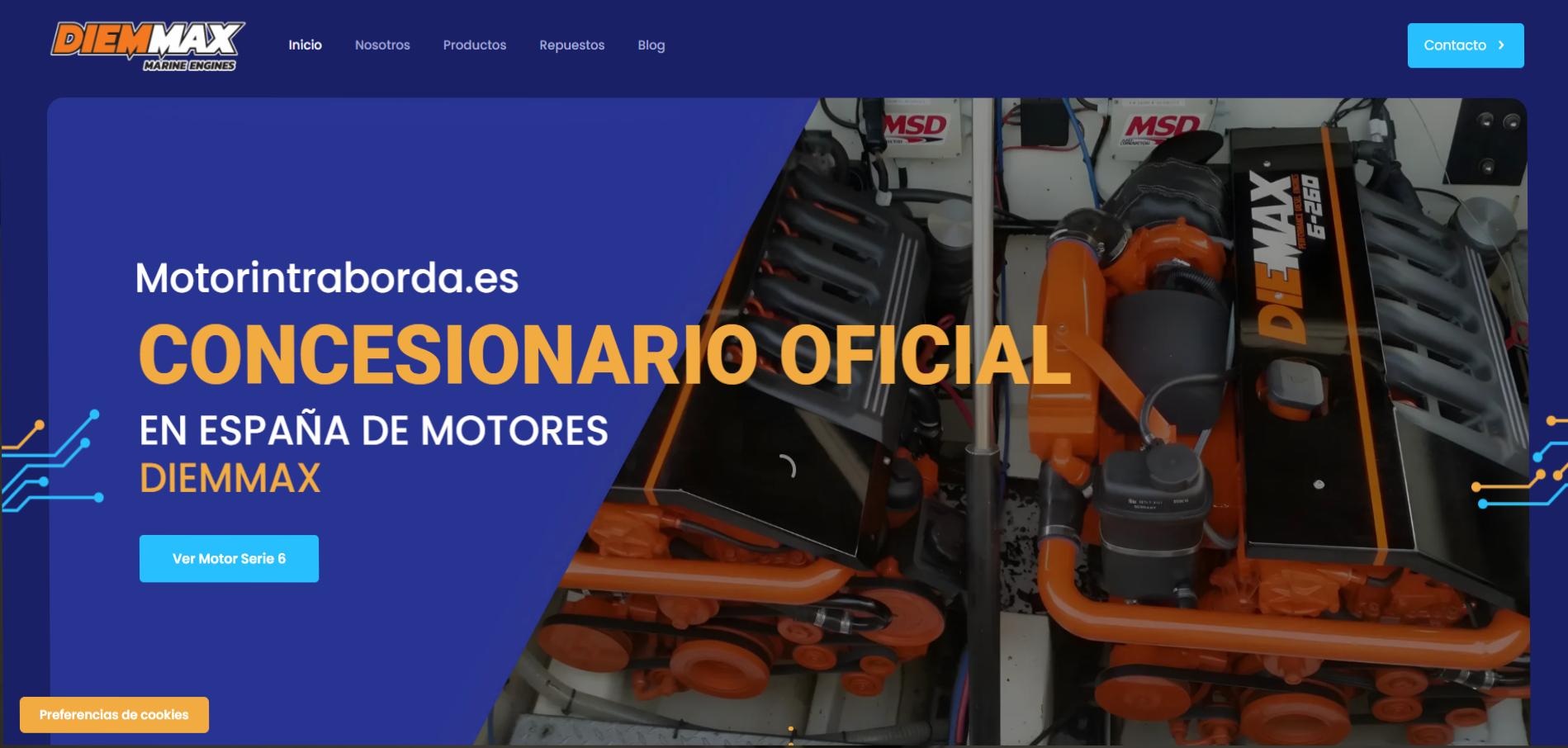 Diseño web Motor Intraborda en Arrecife — proyecto Webzalia